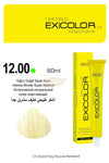 Exicolor 12.00 Intense Natural Super Lightening - Permanent Hair Color Cream Tube 100ml Permanent Hair Color