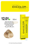 Exicolor 12.01 Intense Ash Super Lightening - Permanent Hair Color Cream Tube 100ml Permanent Hair Color