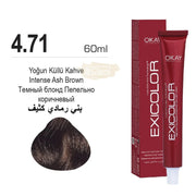 Exicolor 4.71 Intense Ash Brown - Permanent Hair Color Cream Tube 100ml Permanent Hair Color