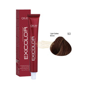 Exicolor 5.3 Light Brown Dore - Permanent Hair Color Cream Tube 100ml Permanent Hair Color