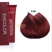 Exicolor 5.66 Wine Red - Permanent Hair Color Cream Tube 100ml Permanent Hair Color