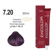 Exicolor 7.20 Orchid Purple - Permanent Hair Color Cream Tube 100ml Permanent Hair Color
