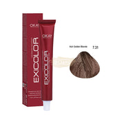 Exicolor 7.31 Blonde Golden Ashy - Permanent Hair Color Cream Tube 100ml Permanent Hair Color