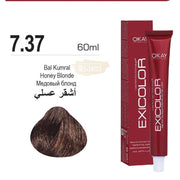 Exicolor 7.37 Honey Blonde - Permanent Hair Color Cream Tube 100ml Permanent Hair Color