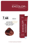 Exicolor 7.44 Blonde Intense Copper - Permanent Hair Color Cream Tube 60ml Permanent Hair Color