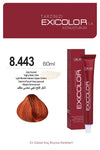Exicolor 8.443 Light Blonde Intense Copper Golden - Permanent Hair Color Cream Tube 60ml Permanent Hair Color
