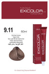 Exicolor 9.11 Very Light Blonde Intense Ash - Permanent Hair Color Cream Tube 100ml