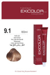Exicolor 9.1 Very Light Ash Blonde - Permanent Hair Color Cream Tube 100ml