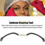 Eyebrow Mapping Tool with Level | Black Eyebrow Ruler