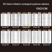 Eyebrow Tattoo Stickers | Black 13 Eyebrow Stickers