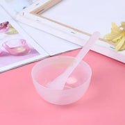 Face Mask Mixing Bowl with Spatula | 8 cm Clear White Facial Bowl