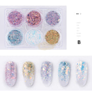 Fairy Eyes Nail Sequin Gel Colorful Available in 6 designs Nail Sequins