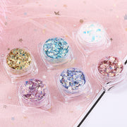 Fairy Eyes Nail Sequin Gel Colorful Available in 6 designs Nail Sequins