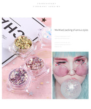 Fairy Eyes Nail Sequin Gel Colorful Available in 6 designs Nail Sequins