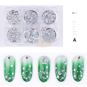 Fairy Eyes Nail Sequin Gel Silver Available in 6 designs Nail Sequins
