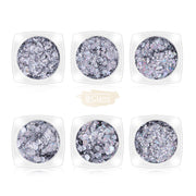 Fairy Eyes Nail Sequin Gel Silver Available in 6 designs Nail Sequins