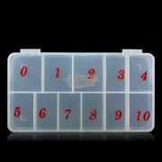 False Nail Tips Storage Box | 11 Slots | Numbered Storage Containers