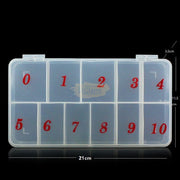 False Nail Tips Storage Box | 11 Slots | Numbered Storage Containers