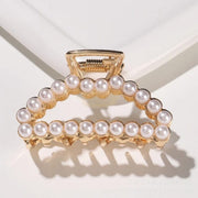 Fashion Claw Clip | Gold with Pearls | 4.8 cm 6