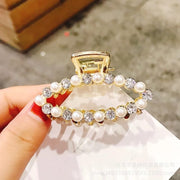 Fashion Claw Clip | Gold with Pearls & Diamond | 4.8 cm 2 Hair Claws & Clips