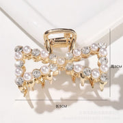 Fashion Claw Clip | Gold with Pearls & Diamond | 4.8 cm 5 Hair Claws & Clips