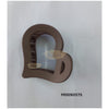Fashion Claw Clip | Heart Shape | Dark Brown Fashion Jewelry