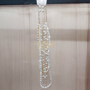 Fashion Jewelry - Long Multistrand Necklace with Pearl and Earrings #11