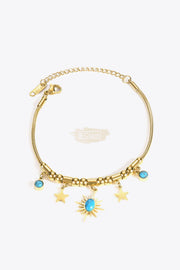 Fashion Jewelry | Multi-Charm Stainless Steel Bracelet bracelet