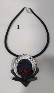 Fashion Jewelry - Necklace M-258 - Navy/Red Fashion Jewelry