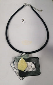 Fashion Jewelry - Necklace M-260-1 - White Textured Fashion Jewelry