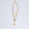 Fashion Jewelry - Necklace M-261 - Orange/White Fashion Jewelry