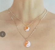 Fashion Jewelry - Necklace M-261 - Orange/White Fashion Jewelry