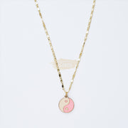 Fashion Jewelry - Necklace M-261 - Pink/White Fashion Jewelry