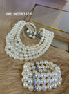 Fashion Jewelry - Pearl Bead Necklace With Earring and Bracelet #01