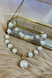 Fashion Jewelry Set | Pearl Necklace With Earrings #2 White Jewelry Set