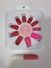 Fashion Nail Press On Nails with Glue 12 pcs M193-10 Press On Nails