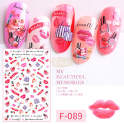Fashion Nail Stickers - Available in 17 designs F-089 Nail Stickers
