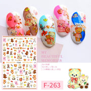 Fashion Nail Stickers - Available in 17 designs F-263 Nail Stickers