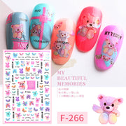 Fashion Nail Stickers - Available in 17 designs F-266 Nail Stickers