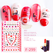 Fashion Nail Stickers - Available in 17 designs F-299 Nail Stickers