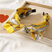 Fashion Print Bow Headband Design 14 3 Yellow Hair Accessories