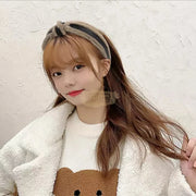 Faux Fur Fluffy Plush Cross Knot Headband Hair Accessories