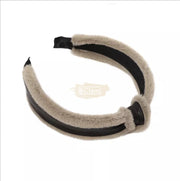 Faux Fur Fluffy Plush Cross Knot Headband Hair Accessories