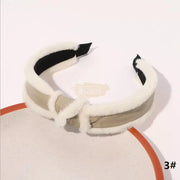 Faux Fur Fluffy Plush Cross Knot Headband Hair Accessories