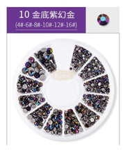 Flatback Nail Rhinestone Wheels - Available in 22 variants 10 Rhinestones
