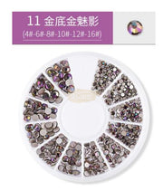 Flatback Nail Rhinestone Wheels - Available in 22 variants 11 Rhinestones