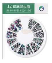 Flatback Nail Rhinestone Wheels - Available in 22 variants 12 Rhinestones