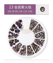Flatback Nail Rhinestone Wheels - Available in 22 variants 13 Rhinestones