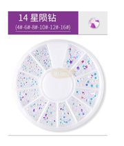 Flatback Nail Rhinestone Wheels - Available in 22 variants 14 Rhinestones