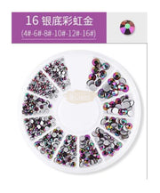 Flatback Nail Rhinestone Wheels - Available in 22 variants 16 Rhinestones